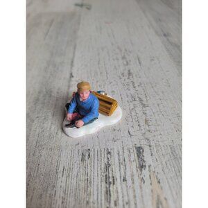 Lemax boy man crab trap village accessory xmas
